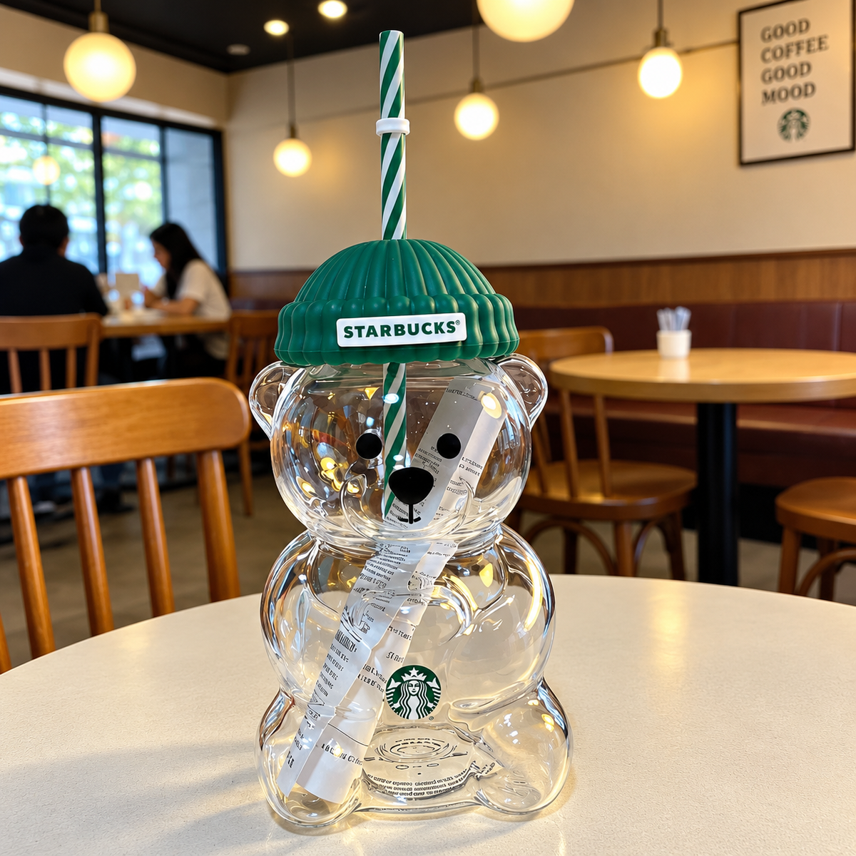 Starbucks Bearista Limited Edition Bear Glass Cold Cup – Rare Collectible