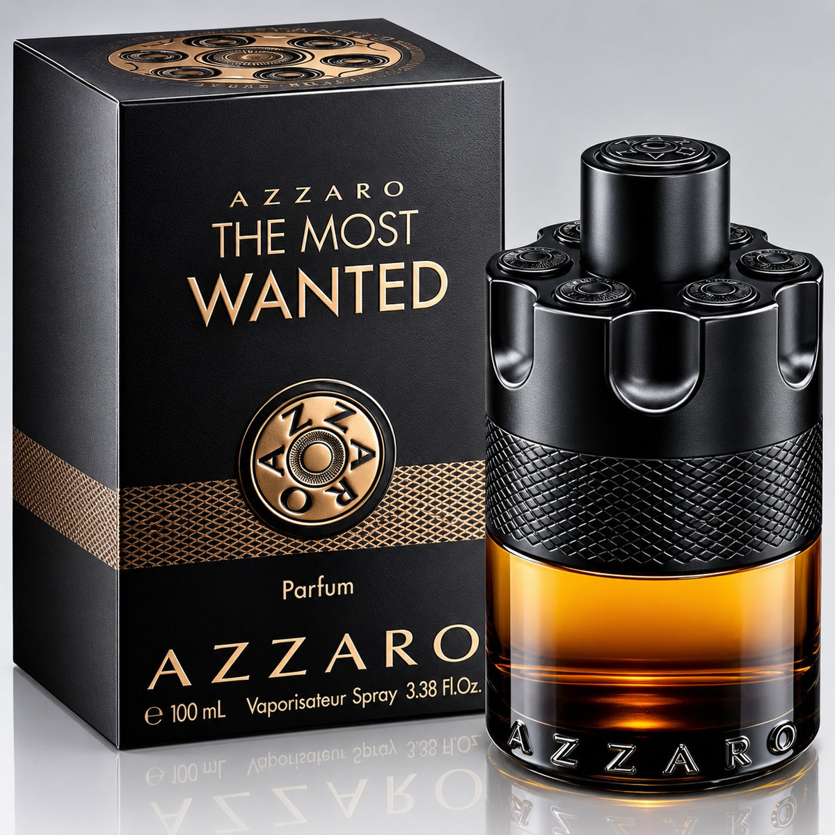 Azzaro The Most Wanted Parfum EDP Spray for Men, 3.4 oz / 100 ml – Brown